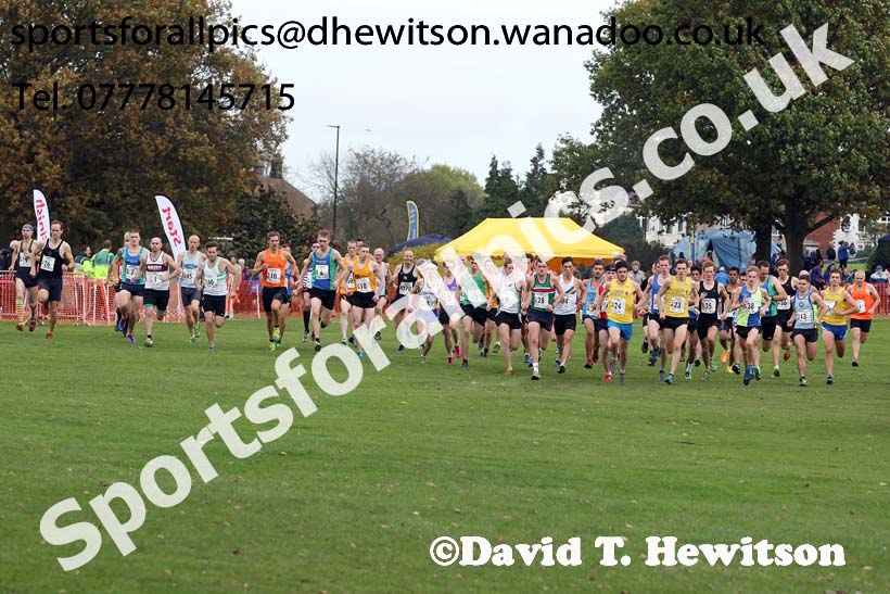 Start of the senior mens Northern Cross Country Relays. Photo: David T. Hewitson/Sports for All Pics
